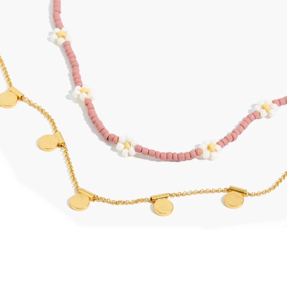 Madewell Seed Bead Daisy Necklace Set - Picture 4 of 5
